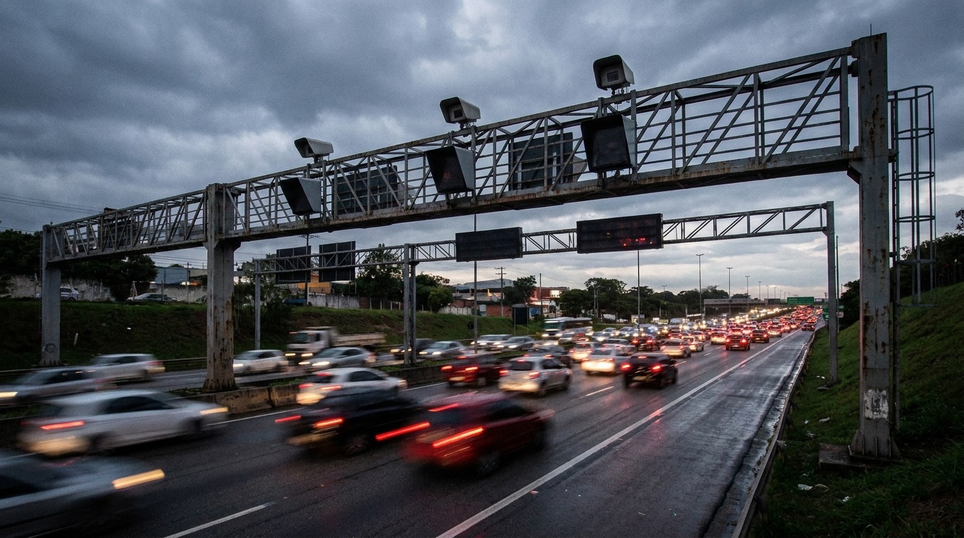 Cameras com inteligencia artificial passam a autuar celular e falta de cinto no Rodoanel