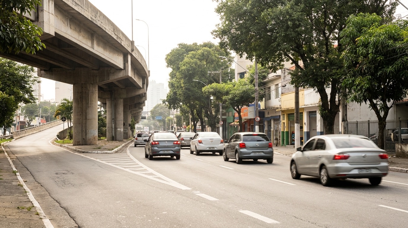 Santo André conclui faixa de aceleração no acesso à Prestes Maia